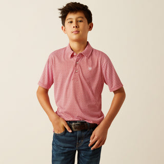 Ariat Boys All Over Print Polo Scooter Red - Cowboy SwaggerAriat Boys All Over Print Polo Scooter Red