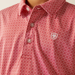 Ariat Boys All Over Print Polo Scooter Red - Cowboy SwaggerAriat Boys All Over Print Polo Scooter Red