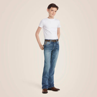 Ariat Boys’ B4 Relaxed Fit Jeans – Medium Wash Bootcut (10021160) - Cowboy SwaggerAriat Boys’ B4 Relaxed Fit Jeans – Medium Wash Bootcut (10021160)Boys