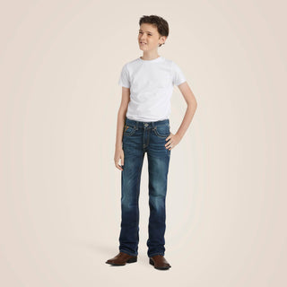 Ariat Boys’ B5 Slim Fit Straight Leg Jeans – Cyclone Medium Wash (10018338) - Cowboy SwaggerAriat Boys’ B5 Slim Fit Straight Leg Jeans – Cyclone Medium Wash (10018338)Boys