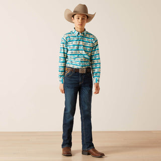 Ariat Boy’s Brent Classic Fit Shirt Sandshell - Cowboy SwaggerAriat Boy’s Brent Classic Fit Shirt Sandshell
