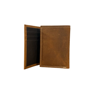 Ariat Brown Leather Shield Logo Trifold Wallet - Cowboy SwaggerAriat Brown Leather Shield Logo Trifold WalletWallets & Money Clips
