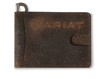 Ariat Bullhide Embossed Leather Money Clip Wallet A3554602 - Cowboy SwaggerAriat Bullhide Embossed Leather Money Clip Wallet A3554602Wallets & Money Clips