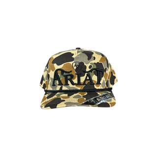 Ariat Camo 3D Embroidered Logo Rope Cap - Cowboy SwaggerAriat Camo 3D Embroidered Logo Rope Caphats