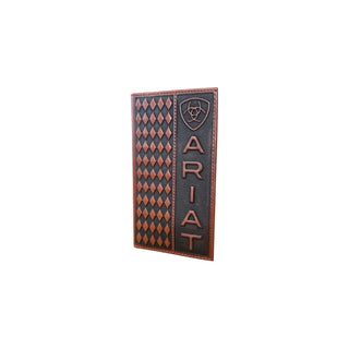 Ariat Diamond Embossed Leather Logo Rodeo Wallet - Cowboy SwaggerAriat Diamond Embossed Leather Logo Rodeo WalletWallets & Money Clips