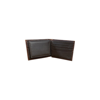 Ariat Distressed Flag Leather Bifold Passcase Wallet, interior view