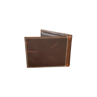 Ariat Distressed Flag Leather Bifold Passcase Wallet, passcase detail