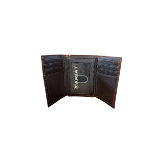 Ariat Distressed Flag Leather Trifold Wallet - Cowboy SwaggerAriat Distressed Flag Leather Trifold WalletWallets & Money Clips