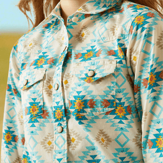 Ariat Girls Long Sleeve Remy Snap Shirt Cayo Print - Cowboy SwaggerAriat Girls Long Sleeve Remy Snap Shirt Cayo Print