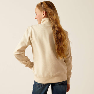 Ariat Girls Pasture 1/4 Zip Sweatshirt Oatmeal Heather - Cowboy SwaggerAriat Girls Pasture 1/4 Zip Sweatshirt Oatmeal HeatherGirls