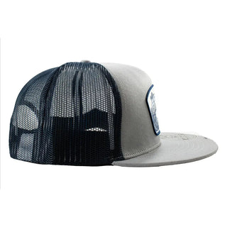 Ariat Grey Trucker Cap – Blue Bison Logo Patch – Adjustable Western Mesh Back Hat - Cowboy SwaggerAriat Grey Trucker Cap – Blue Bison Logo Patch – Adjustable Western Mesh Back Hat