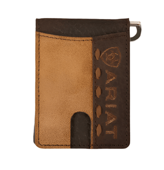 Ariat Men’s Bi - Fold Money Clip Wallet – Roughout Leather with Buck Lace & Logo - Cowboy SwaggerAriat Men’s Bi - Fold Money Clip Wallet – Roughout Leather with Buck Lace & Logo