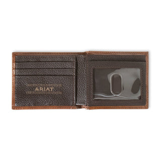 Ariat Men’s Bi - Fold Wallet – Brown Leather with Diamond Embossing & Southwest Inlay - Cowboy SwaggerAriat Men’s Bi - Fold Wallet – Brown Leather with Diamond Embossing & Southwest InlayWallets & Money Clips