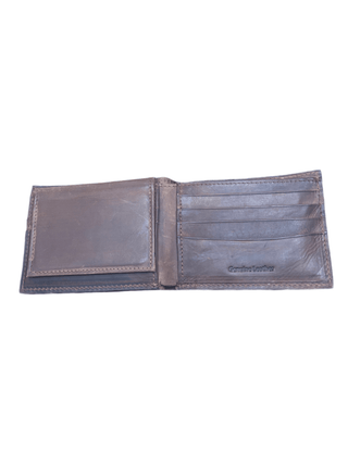 Ariat Men’s Bifold Wallet with Removable Pass - Case – Brown Leather & Canvas Inlay - Cowboy SwaggerAriat Men’s Bifold Wallet with Removable Pass - Case – Brown Leather & Canvas Inlay