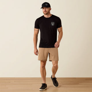 Ariat Men’s Black Patriotic Badge Short Sleeve T-Shirt - Cowboy SwaggerAriat Men’s Black Patriotic Badge Short Sleeve T-ShirtMen's Shirts