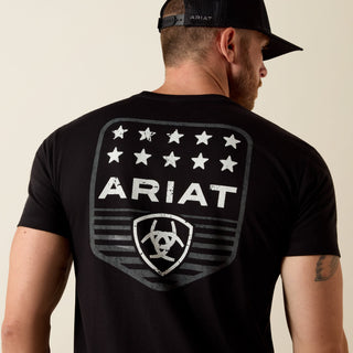 Ariat Men’s Black Patriotic Badge Short Sleeve T-Shirt - Cowboy SwaggerAriat Men’s Black Patriotic Badge Short Sleeve T-ShirtMen's Shirts
