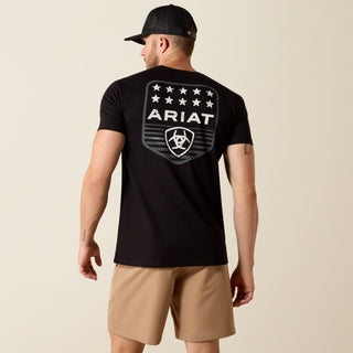 Ariat Men’s Black Patriotic Badge Short Sleeve T-Shirt - Cowboy SwaggerAriat Men’s Black Patriotic Badge Short Sleeve T-ShirtMen's Shirts