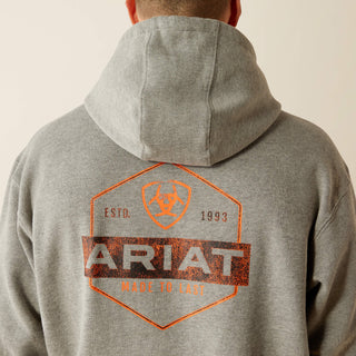 Ariat Men's Bold Hex Hoodie Grey Heather - Cowboy SwaggerAriat Men's Bold Hex Hoodie Grey HeatherMen's Shirts