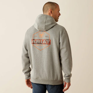 Ariat Men's Bold Hex Hoodie Grey Heather - Cowboy SwaggerAriat Men's Bold Hex Hoodie Grey HeatherMen's Shirts