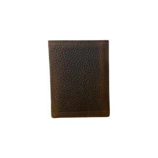 Ariat Men's Bullhide Leather Western Utility Trifold Wallet, back view