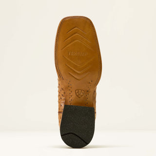 Ariat Men’s Classic Cash Boot – Tan Full Quill Ostrich & Hickory Smoke (10063774)