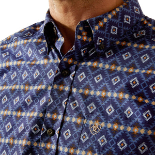 Ariat Mens Connor Fitted Long Sleeve Shirt Navy Blue - Cowboy SwaggerAriat Mens Connor Fitted Long Sleeve Shirt Navy Blue