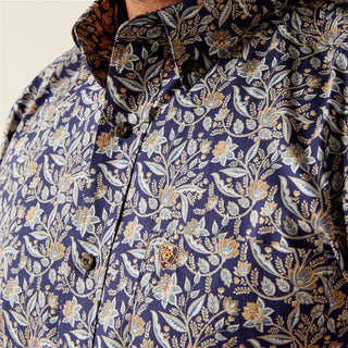 Ariat Men's Creighton LS Shirt Navy Blue and Wheat - Cowboy SwaggerAriat Men's Creighton LS Shirt Navy Blue and WheatMen's Shirts