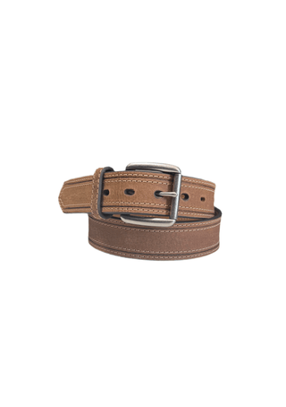 Ariat Men’s Double Stitched Brown Leather Belt - Cowboy SwaggerAriat Men’s Double Stitched Brown Leather Belt