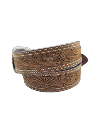 Ariat Men’s Embossed Leather Belt – Western Double Stitch – A1012402 - Cowboy SwaggerAriat Men’s Embossed Leather Belt – Western Double Stitch – A1012402