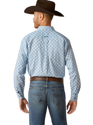 Ariat Mens Galt Classic Navy and White Print Button Down - Cowboy SwaggerAriat Mens Galt Classic Navy and White Print Button Down