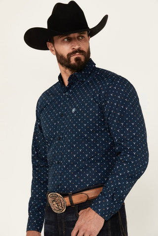 Ariat Mens Gavyn Novelty Skull Print Long Sleeve Button - Down Western Shirt - Cowboy SwaggerAriat Mens Gavyn Novelty Skull Print Long Sleeve Button - Down Western Shirt