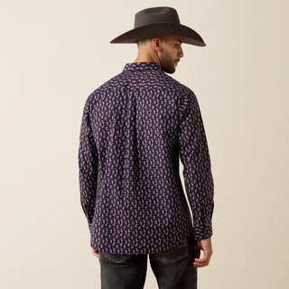 Ariat Men’s Parry Paisley Long Sleeve Western Shirt – Purple - Cowboy SwaggerAriat Men’s Parry Paisley Long Sleeve Western Shirt – PurpleMen's Shirts