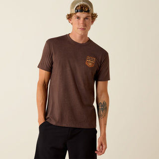 Ariat Men’s Patriotic Badge Short Sleeve T-Shirt – Brown Heather - Cowboy SwaggerAriat Men’s Patriotic Badge Short Sleeve T-Shirt – Brown HeatherShirts & Tops