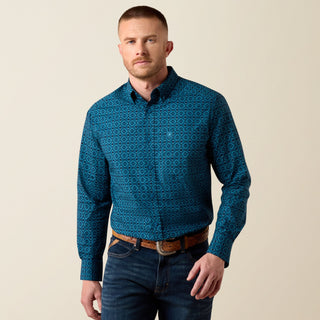 Ariat Men’s Peck Medallion Long Sleeve Western Shirt – Sailor Blue - Cowboy SwaggerAriat Men’s Peck Medallion Long Sleeve Western Shirt – Sailor BlueMen's Shirts
