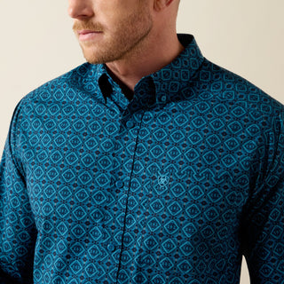 Ariat Men’s Peck Medallion Long Sleeve Western Shirt – Sailor Blue - Cowboy SwaggerAriat Men’s Peck Medallion Long Sleeve Western Shirt – Sailor BlueMen's Shirts