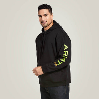 Ariat Men's Rebar Graphic Hoodie Black/Lime Green Logo - Cowboy SwaggerAriat Men's Rebar Graphic Hoodie Black/Lime Green LogoMen's Shirts