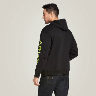 Ariat Men's Rebar Graphic Hoodie Black/Lime Green Logo - Cowboy SwaggerAriat Men's Rebar Graphic Hoodie Black/Lime Green LogoMen's Shirts