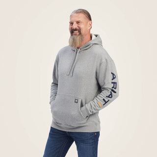 Ariat Men's Rebar Graphic Hoodie Heather Grey/Deep Ultramarine - Cowboy SwaggerAriat Men's Rebar Graphic Hoodie Heather Grey/Deep UltramarineMen's Shirts