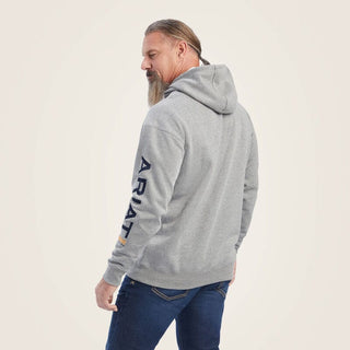 Ariat Men's Rebar Graphic Hoodie Heather Grey/Deep Ultramarine - Cowboy SwaggerAriat Men's Rebar Graphic Hoodie Heather Grey/Deep UltramarineMen's Shirts
