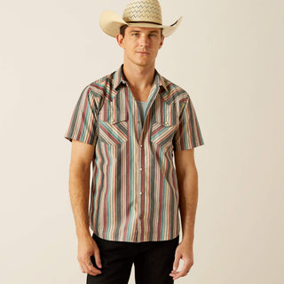 Ariat Men’s Retro Haven Maroon Snap Short Sleeve Shirt | Cowboy Swagger - Cowboy SwaggerAriat Men’s Retro Haven Maroon Snap Short Sleeve Shirt | Cowboy Swagger