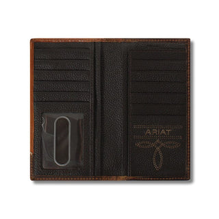 Ariat Men’s Rodeo Wallet – Distressed Leather with Embossed Corner & Concho - Cowboy SwaggerAriat Men’s Rodeo Wallet – Distressed Leather with Embossed Corner & ConchoWallets & Money Clips