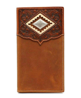 Ariat Men’s Rodeo Wallet – Scalloped Scroll Leather with Diamond Concho - Cowboy SwaggerAriat Men’s Rodeo Wallet – Scalloped Scroll Leather with Diamond Concho