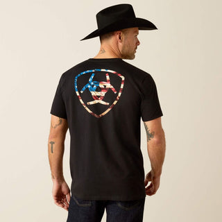 Ariat Men's Rugged American Shield Tee Black - Cowboy SwaggerAriat Men's Rugged American Shield Tee BlackMen's Shirts