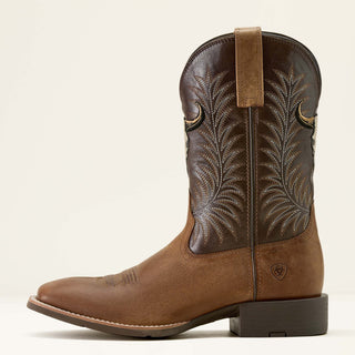 Ariat Men’s Sport Steer Skull Western Boots – Sandstorm/Bitter Chocolate Leather Cowboy Boots - Cowboy SwaggerAriat Men’s Sport Steer Skull Western Boots – Sandstorm/Bitter Chocolate Leather Cowboy Boots