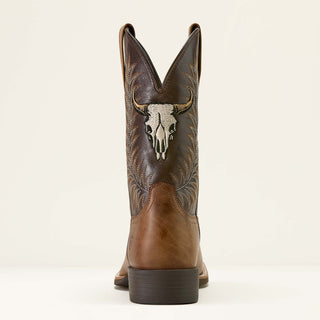 Ariat Men’s Sport Steer Skull Western Boots – Sandstorm/Bitter Chocolate Leather Cowboy Boots - Cowboy SwaggerAriat Men’s Sport Steer Skull Western Boots – Sandstorm/Bitter Chocolate Leather Cowboy Boots
