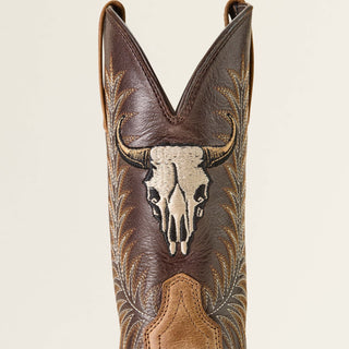 Ariat Men’s Sport Steer Skull Western Boots – Sandstorm/Bitter Chocolate Leather Cowboy Boots - Cowboy SwaggerAriat Men’s Sport Steer Skull Western Boots – Sandstorm/Bitter Chocolate Leather Cowboy Boots