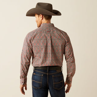 Ariat Men's Team Omega Fitted Shirt Red/Burgundy - Cowboy SwaggerAriat Men's Team Omega Fitted Shirt Red/BurgundyMen's Shirts