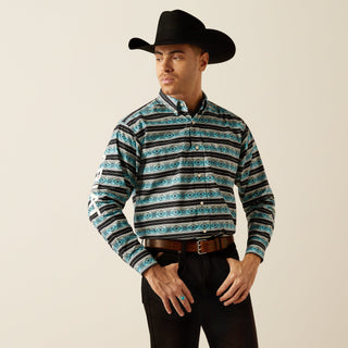 Ariat Men's Team Osborne Classic Fit Shirt Turquoise/White - Cowboy SwaggerAriat Men's Team Osborne Classic Fit Shirt Turquoise/WhiteShirts & Tops