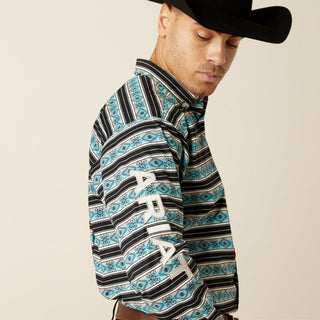 Ariat Men's Team Osborne Classic Fit Shirt Turquoise/White - Cowboy SwaggerAriat Men's Team Osborne Classic Fit Shirt Turquoise/WhiteShirts & Tops