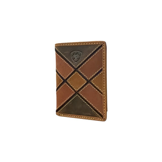 Ariat Men's Tri-Tone Patchwork Leather Trifold Wallet - Cowboy SwaggerAriat Men's Tri-Tone Patchwork Leather Trifold WalletWallets & Money Clips